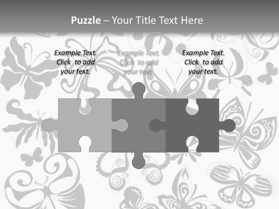 Many Black And White Butterflies - Vector Stock Vector Illustration: PowerPoint Template