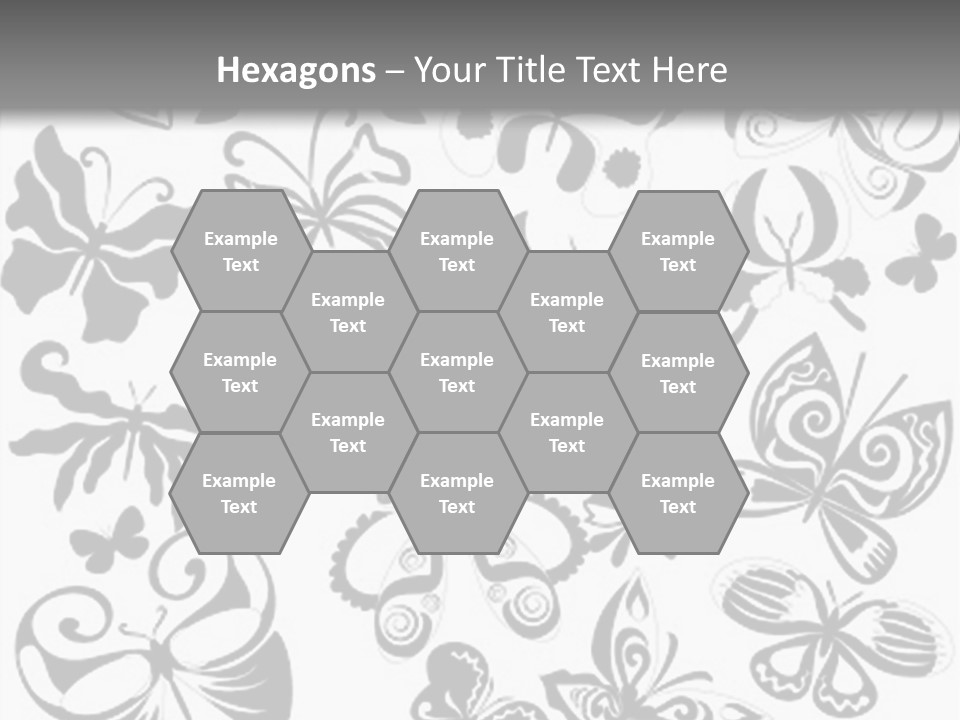 Many Black And White Butterflies - Vector Stock Vector Illustration: PowerPoint Template