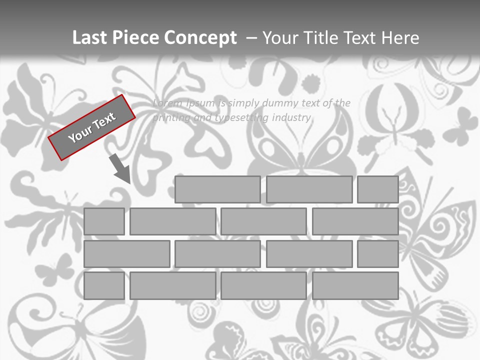 Many Black And White Butterflies - Vector Stock Vector Illustration: PowerPoint Template