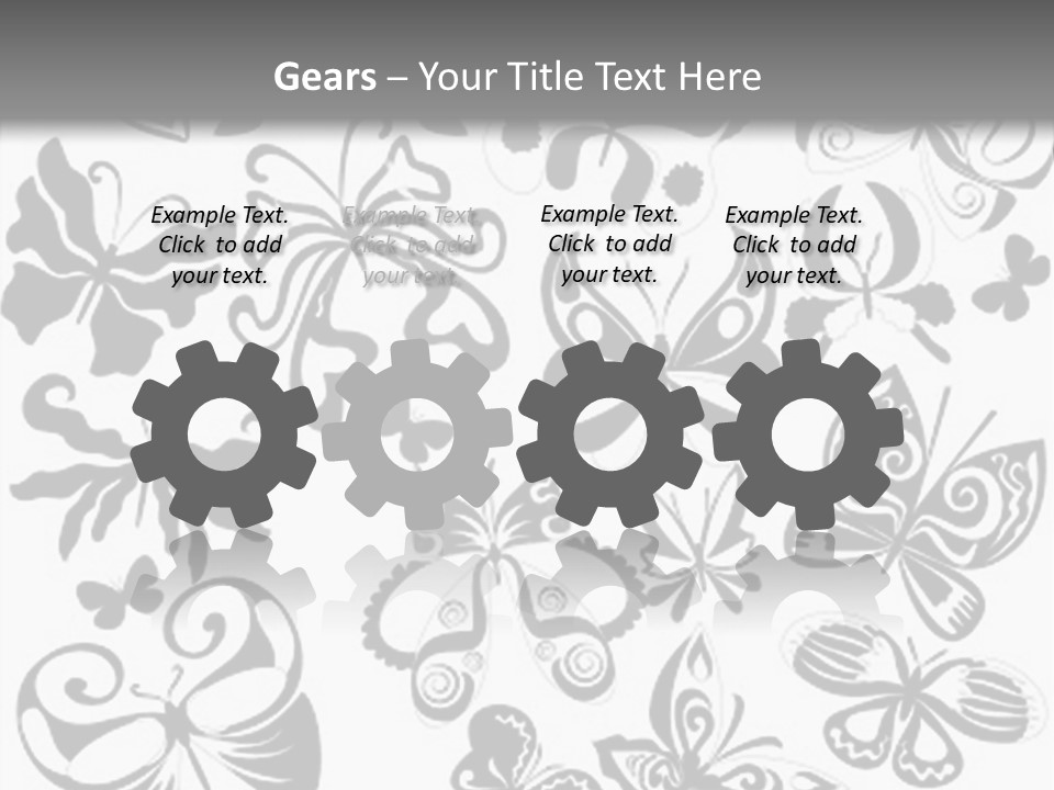 Many Black And White Butterflies - Vector Stock Vector Illustration: PowerPoint Template