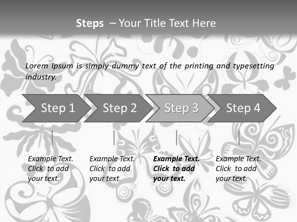 Many Black And White Butterflies - Vector Stock Vector Illustration: PowerPoint Template