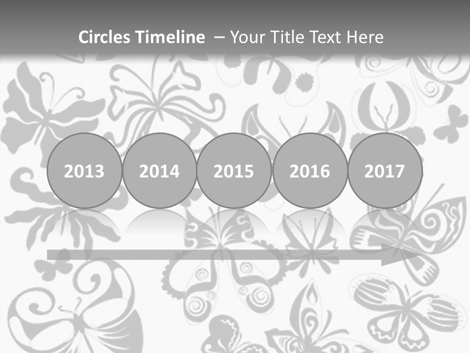 Many Black And White Butterflies - Vector Stock Vector Illustration: PowerPoint Template