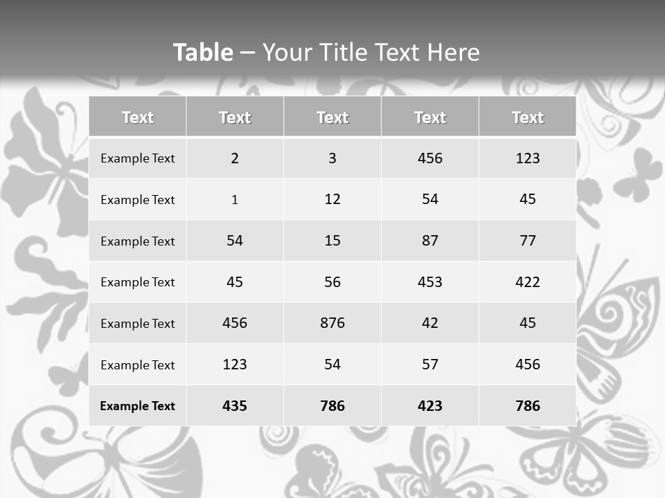 Many Black And White Butterflies - Vector Stock Vector Illustration: PowerPoint Template