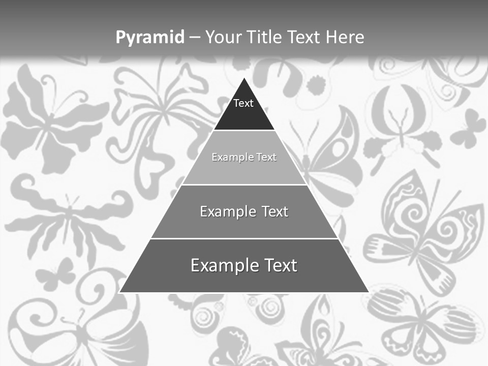 Many Black And White Butterflies - Vector Stock Vector Illustration: PowerPoint Template