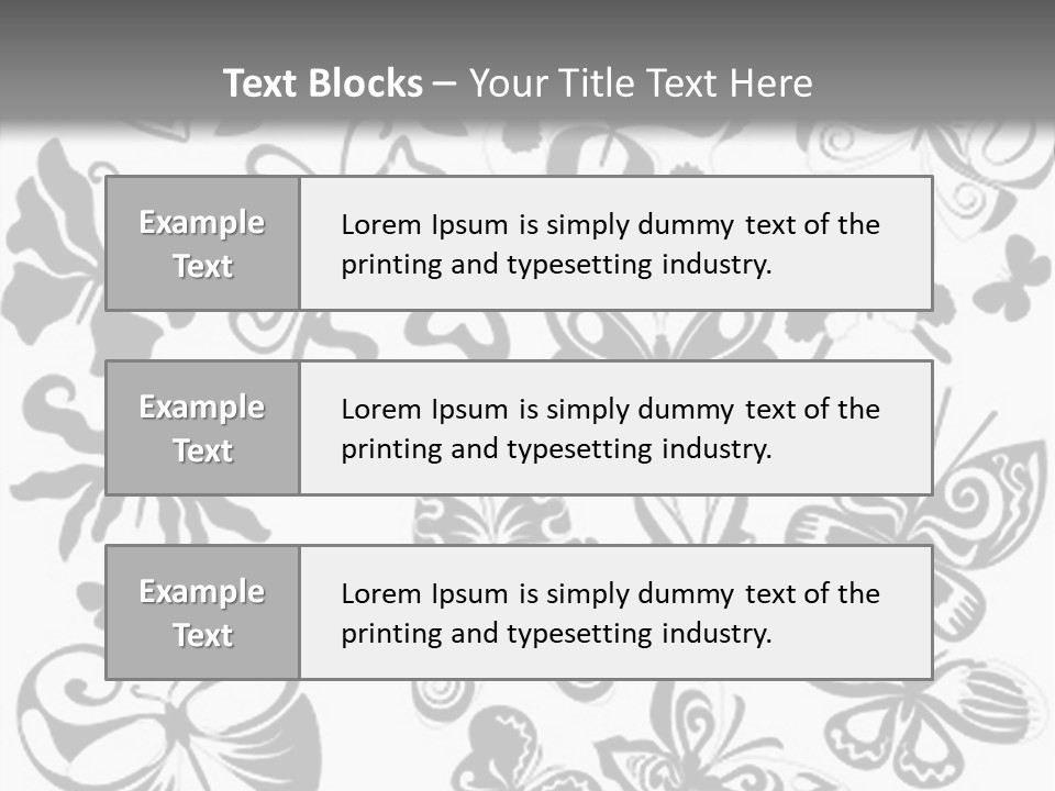 Many Black And White Butterflies - Vector Stock Vector Illustration: PowerPoint Template