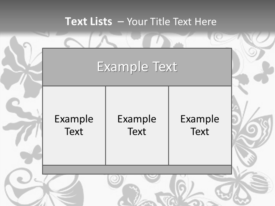 Many Black And White Butterflies - Vector Stock Vector Illustration: PowerPoint Template