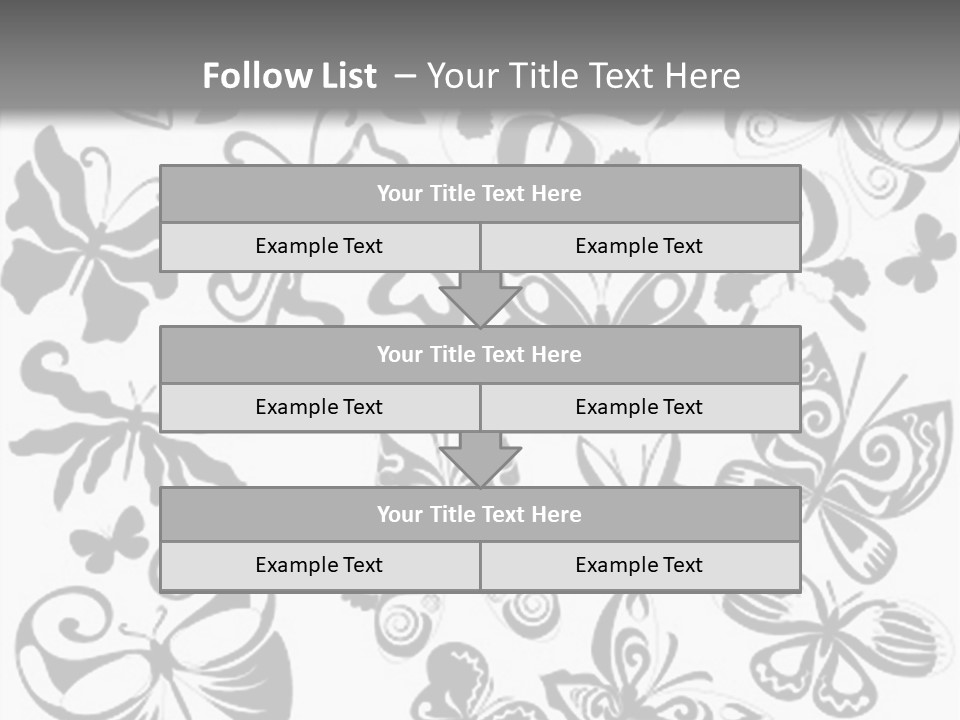 Many Black And White Butterflies - Vector Stock Vector Illustration: PowerPoint Template