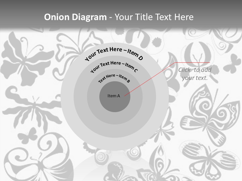 Many Black And White Butterflies - Vector Stock Vector Illustration: PowerPoint Template