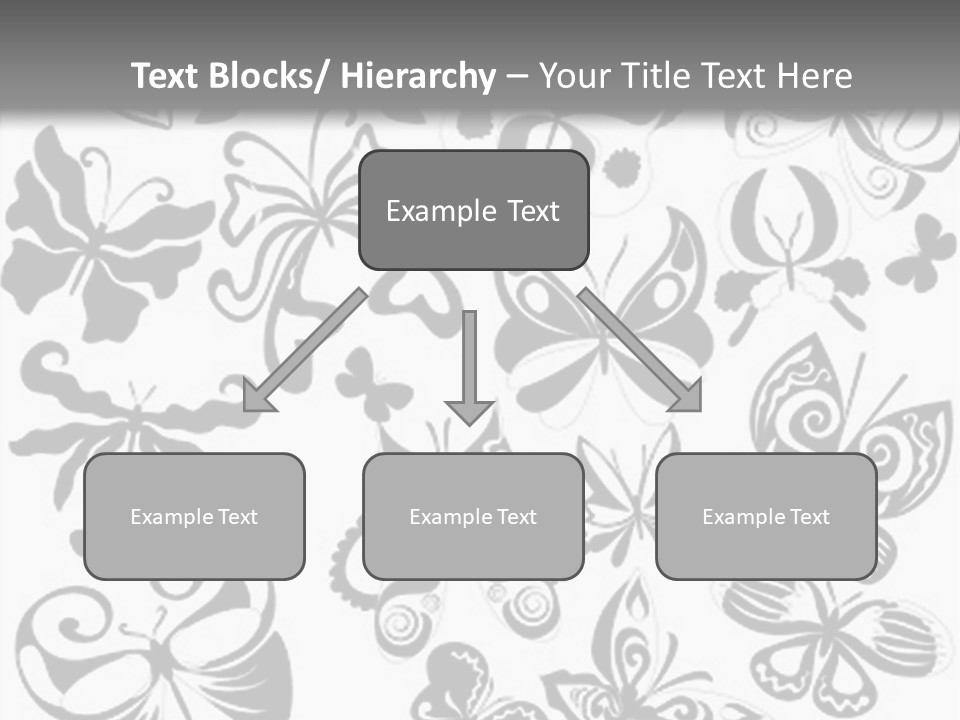 Many Black And White Butterflies - Vector Stock Vector Illustration: PowerPoint Template