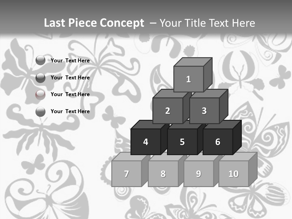 Many Black And White Butterflies - Vector Stock Vector Illustration: PowerPoint Template