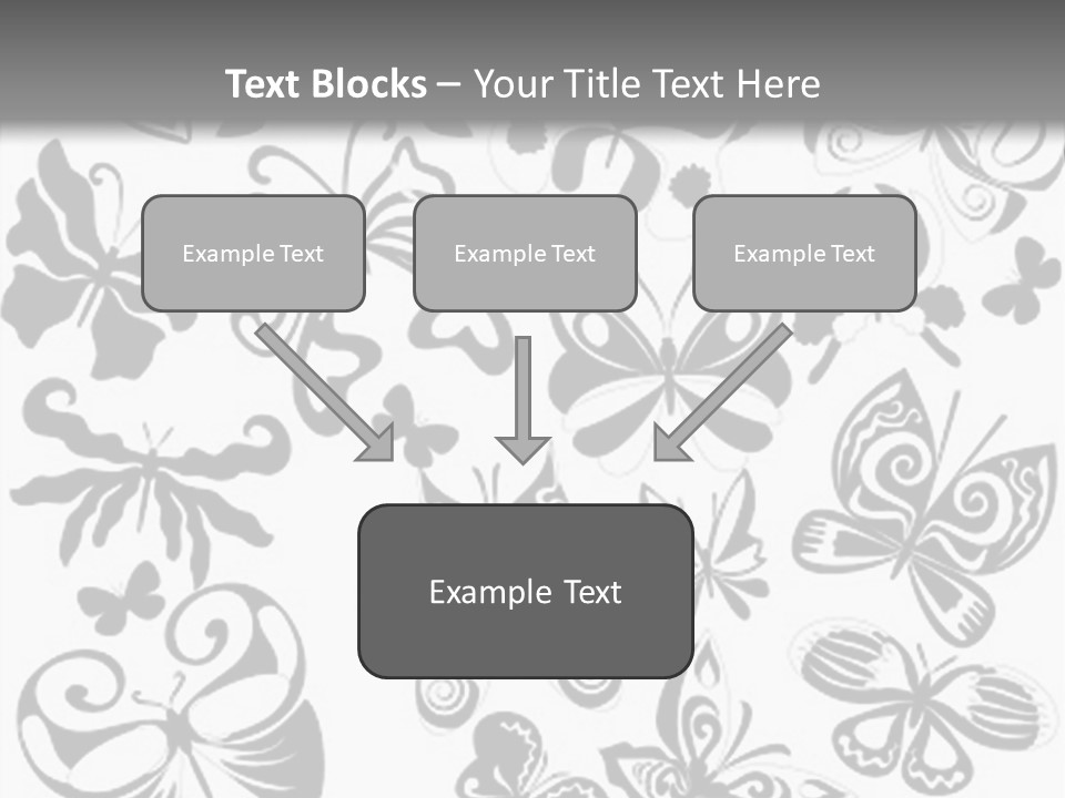 Many Black And White Butterflies - Vector Stock Vector Illustration: PowerPoint Template