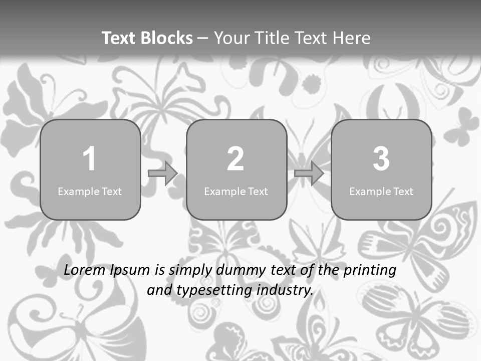 Many Black And White Butterflies - Vector Stock Vector Illustration: PowerPoint Template