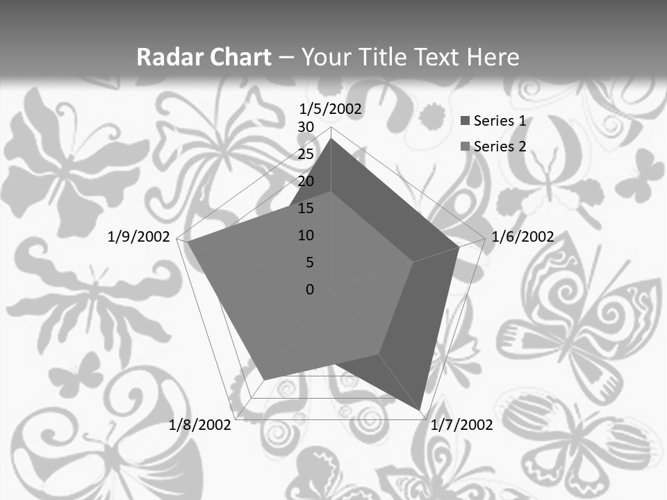 Many Black And White Butterflies - Vector Stock Vector Illustration: PowerPoint Template