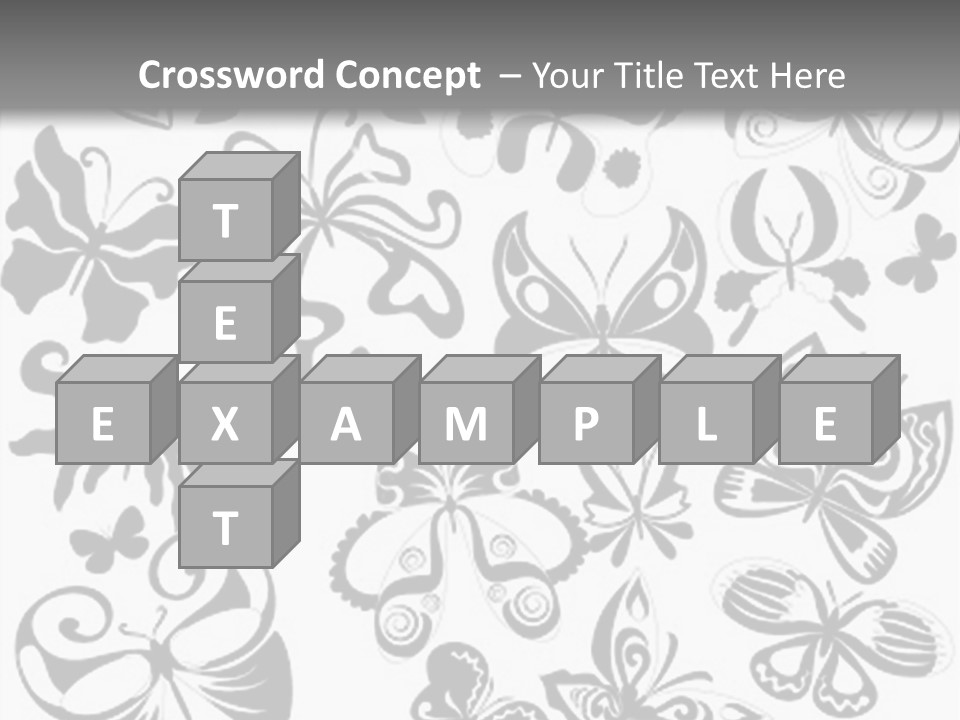 Many Black And White Butterflies - Vector Stock Vector Illustration: PowerPoint Template