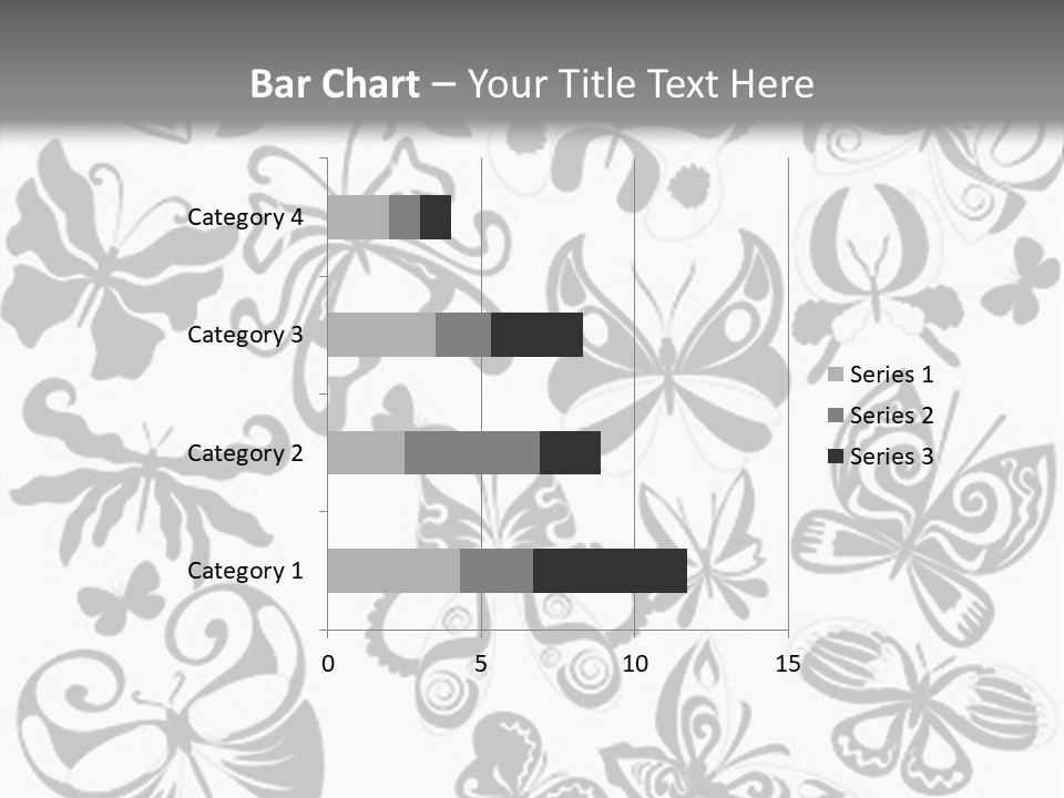 Many Black And White Butterflies - Vector Stock Vector Illustration: PowerPoint Template