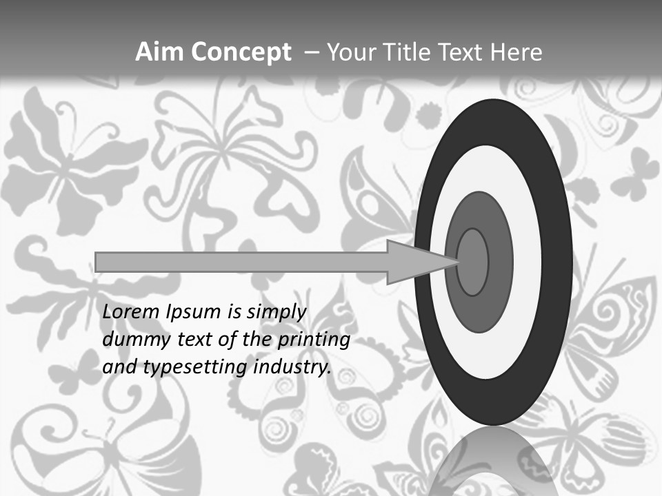 Many Black And White Butterflies - Vector Stock Vector Illustration: PowerPoint Template