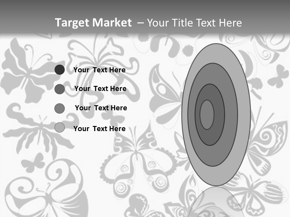 Many Black And White Butterflies - Vector Stock Vector Illustration: PowerPoint Template