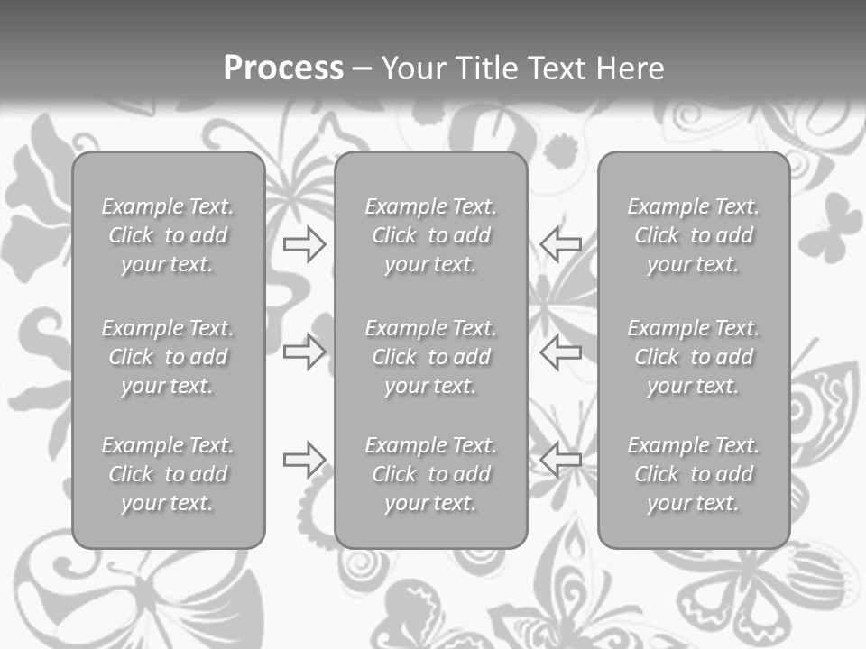 Many Black And White Butterflies - Vector Stock Vector Illustration: PowerPoint Template