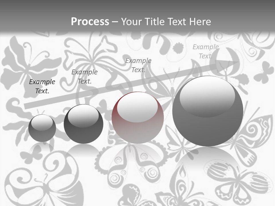 Many Black And White Butterflies - Vector Stock Vector Illustration: PowerPoint Template