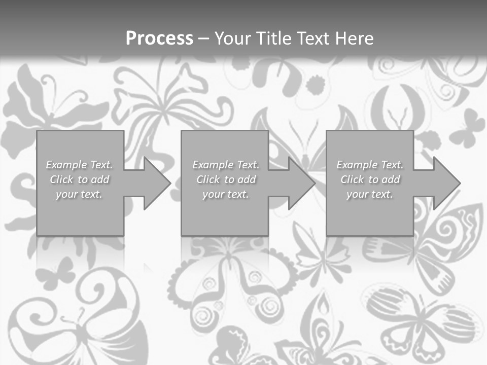 Many Black And White Butterflies - Vector Stock Vector Illustration: PowerPoint Template