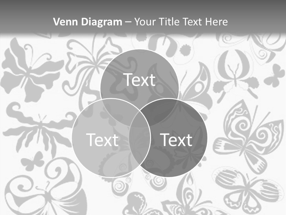 Many Black And White Butterflies - Vector Stock Vector Illustration: PowerPoint Template