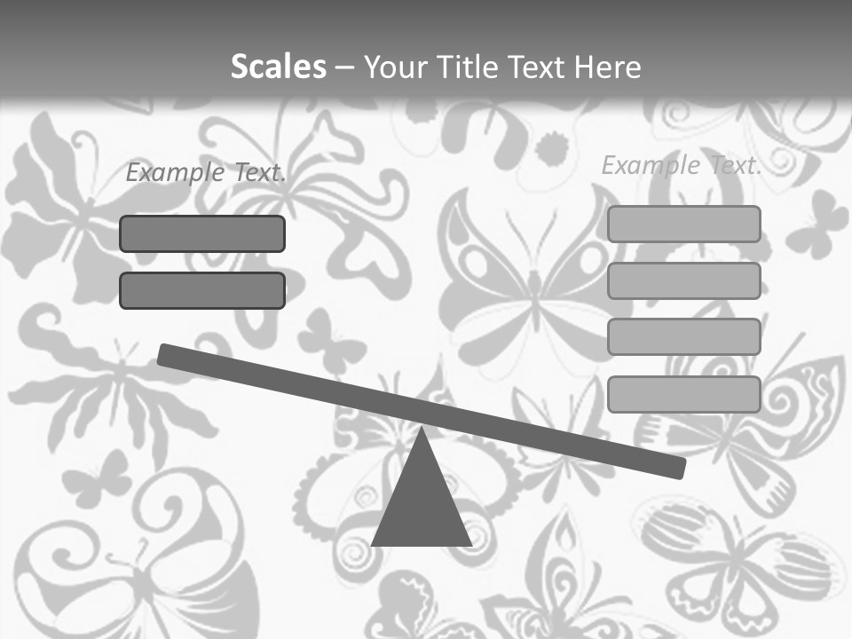 Many Black And White Butterflies - Vector Stock Vector Illustration: PowerPoint Template