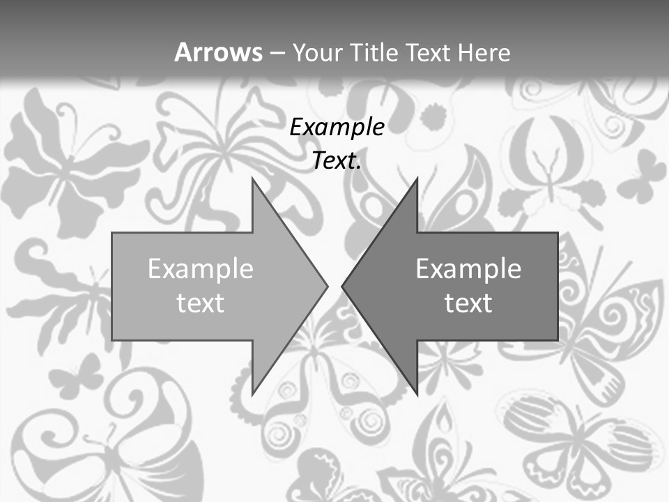 Many Black And White Butterflies - Vector Stock Vector Illustration: PowerPoint Template