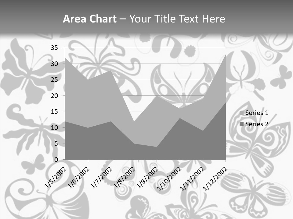 Many Black And White Butterflies - Vector Stock Vector Illustration: PowerPoint Template