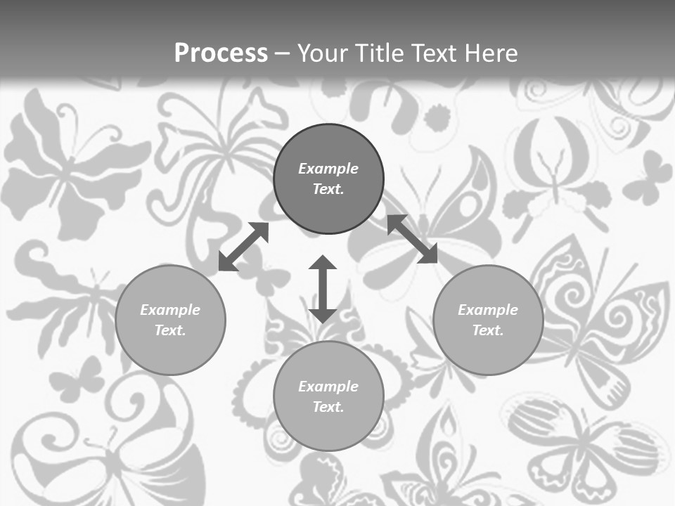 Many Black And White Butterflies - Vector Stock Vector Illustration: PowerPoint Template