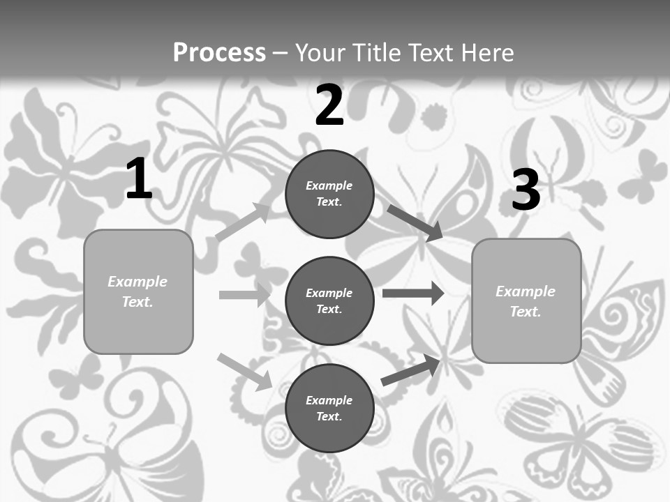 Many Black And White Butterflies - Vector Stock Vector Illustration: PowerPoint Template