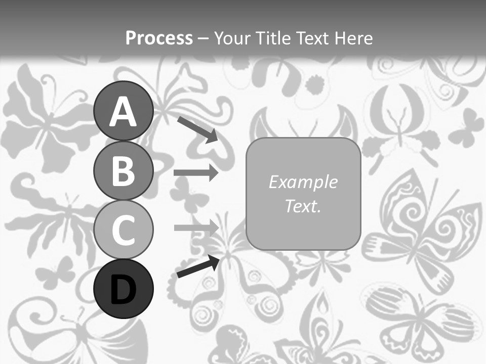 Many Black And White Butterflies - Vector Stock Vector Illustration: PowerPoint Template