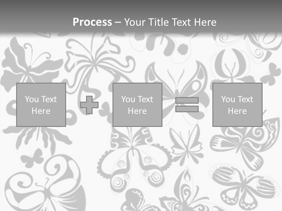 Many Black And White Butterflies - Vector Stock Vector Illustration: PowerPoint Template