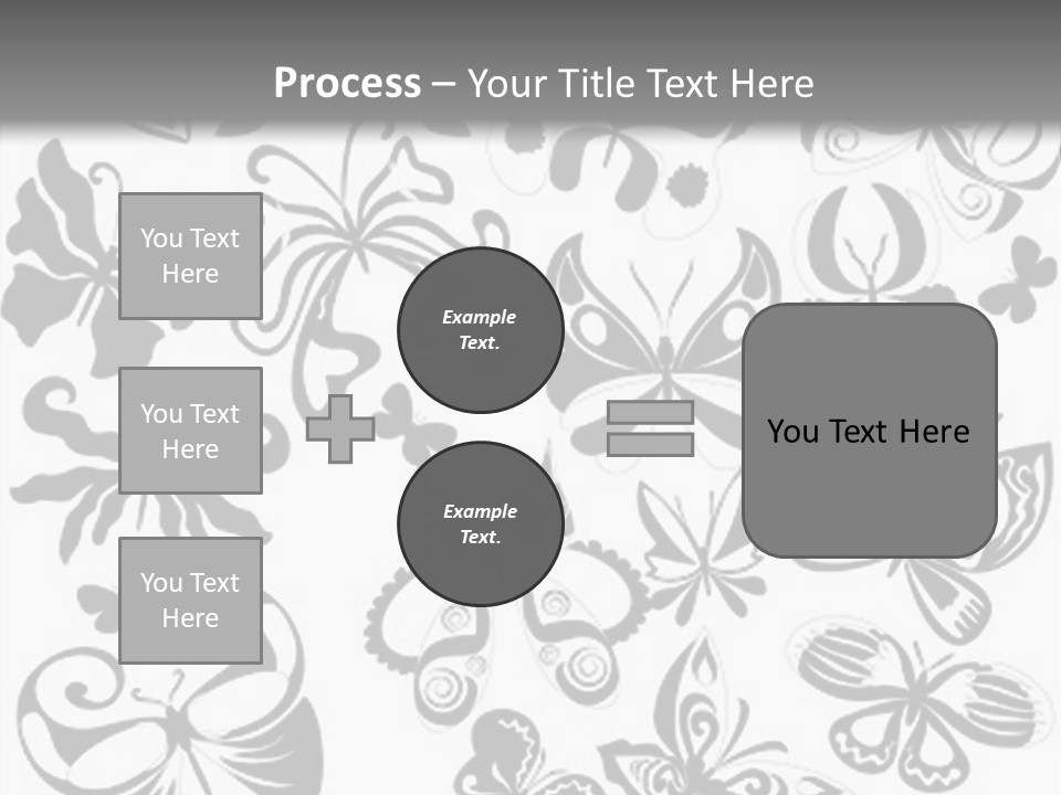 Many Black And White Butterflies - Vector Stock Vector Illustration: PowerPoint Template