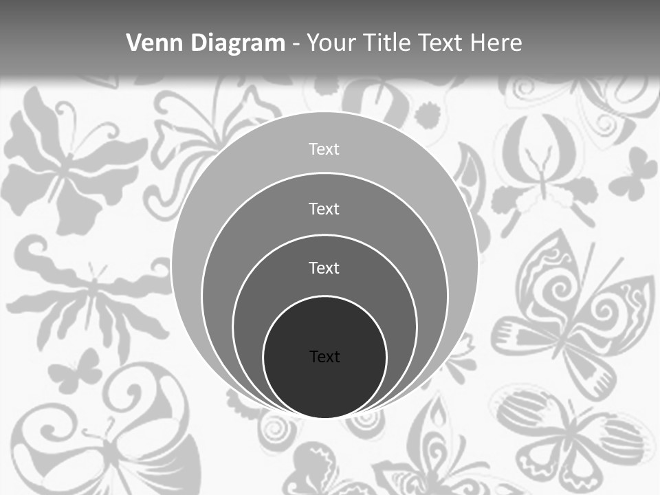 Many Black And White Butterflies - Vector Stock Vector Illustration: PowerPoint Template