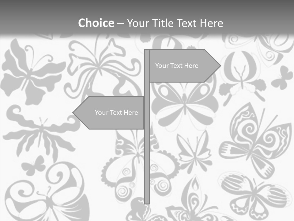 Many Black And White Butterflies - Vector Stock Vector Illustration: PowerPoint Template