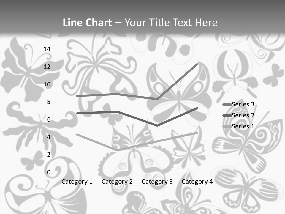 Many Black And White Butterflies - Vector Stock Vector Illustration: PowerPoint Template