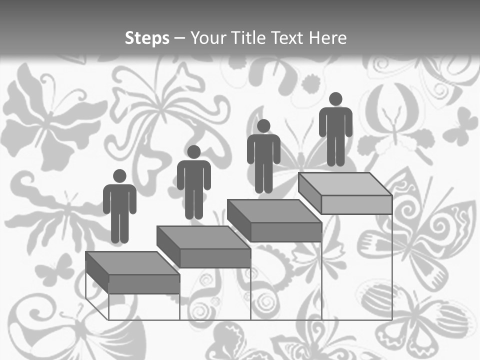 Many Black And White Butterflies - Vector Stock Vector Illustration: PowerPoint Template