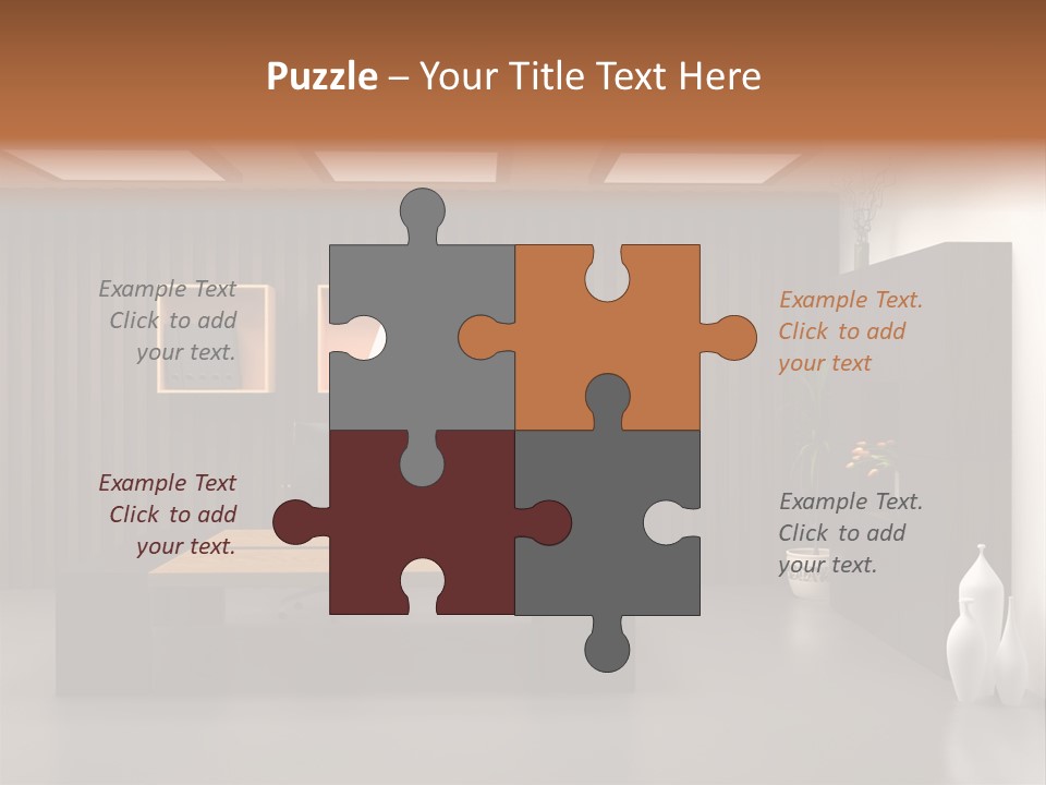 The Modern Office Interior Design (3D Render) PowerPoint Template