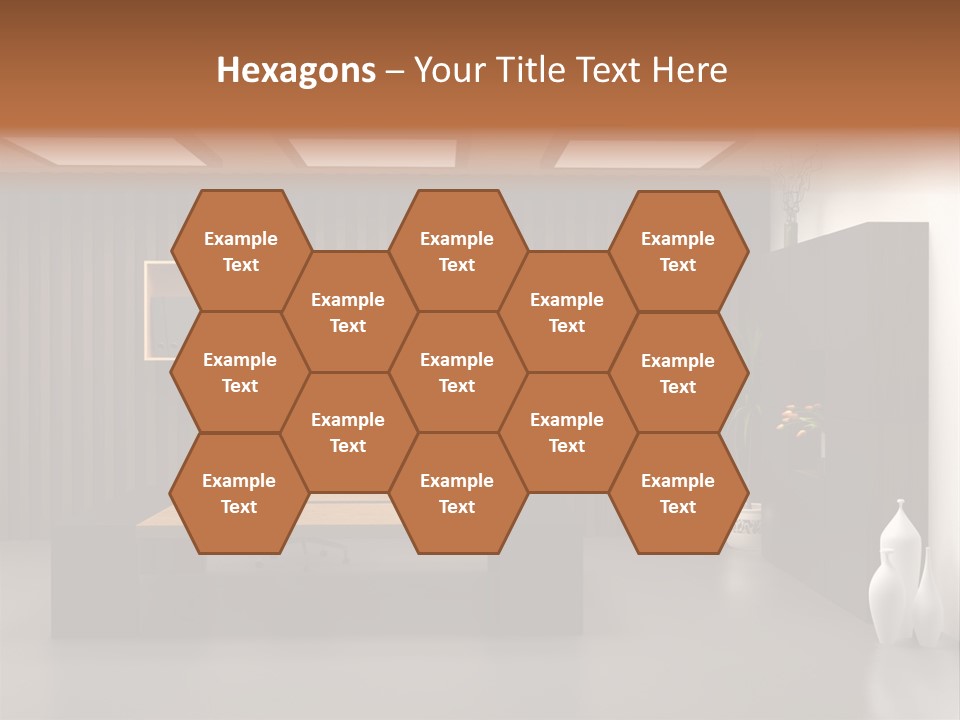 The Modern Office Interior Design (3D Render) PowerPoint Template