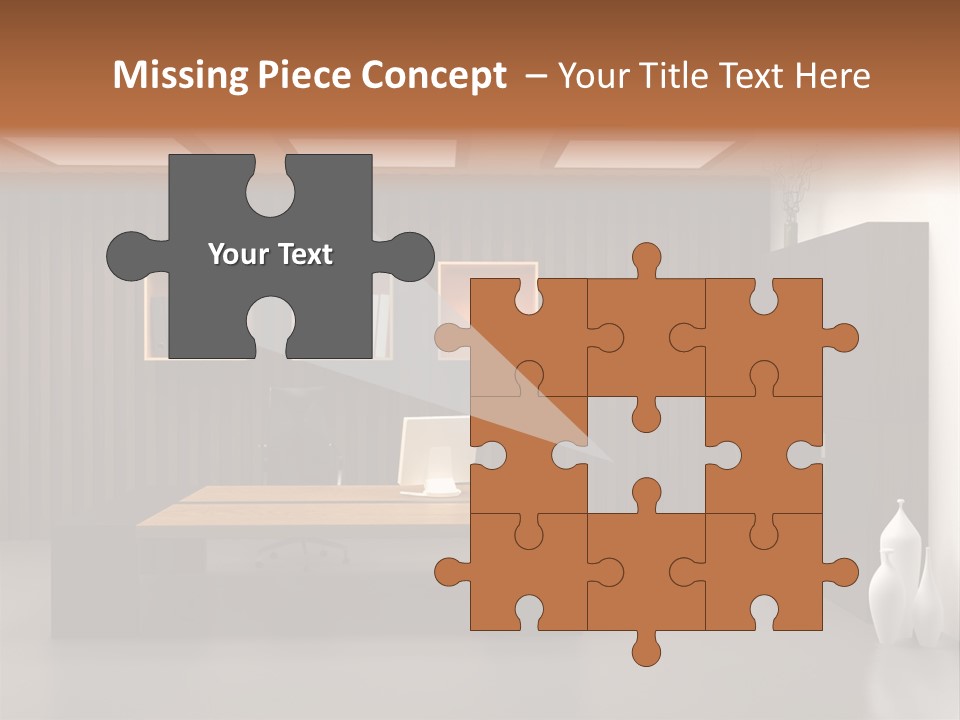 The Modern Office Interior Design (3D Render) PowerPoint Template