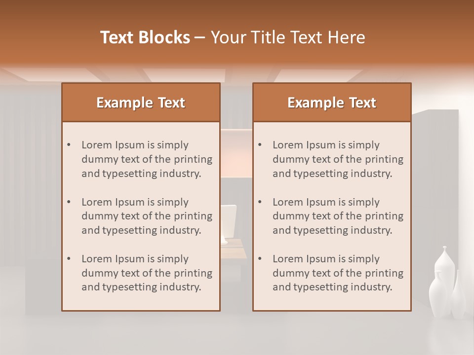 The Modern Office Interior Design (3D Render) PowerPoint Template