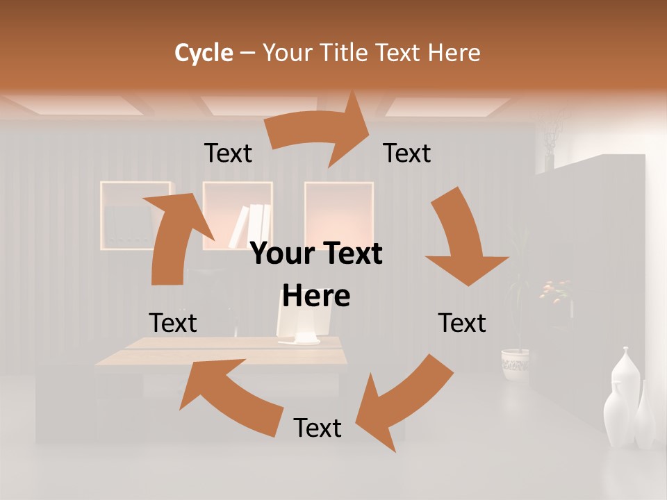 The Modern Office Interior Design (3D Render) PowerPoint Template