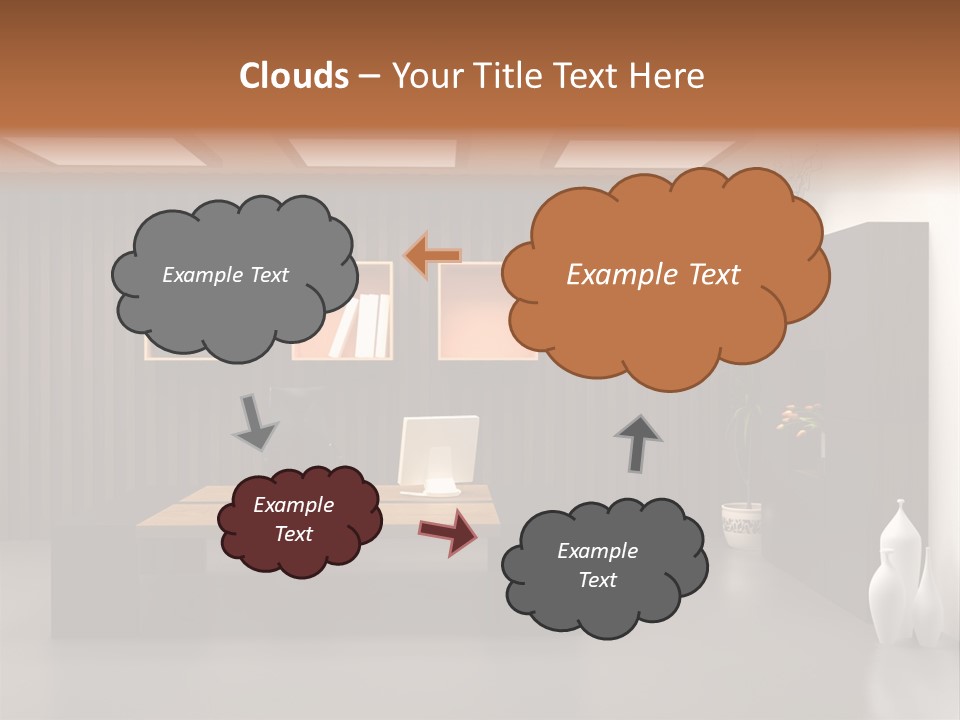 The Modern Office Interior Design (3D Render) PowerPoint Template