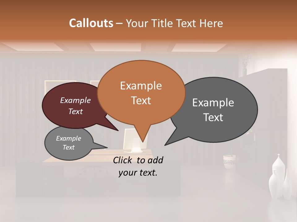 The Modern Office Interior Design (3D Render) PowerPoint Template