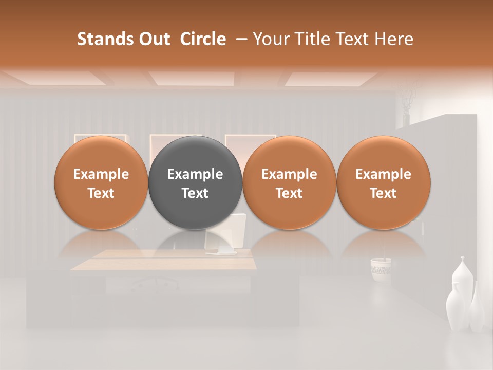 The Modern Office Interior Design (3D Render) PowerPoint Template