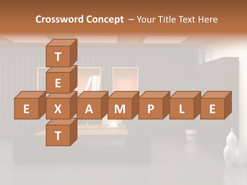 The Modern Office Interior Design (3D Render) PowerPoint Template