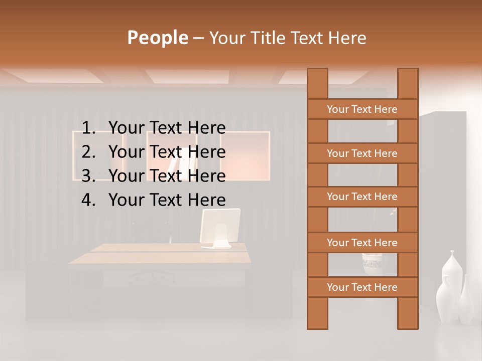 The Modern Office Interior Design (3D Render) PowerPoint Template