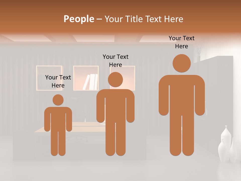 The Modern Office Interior Design (3D Render) PowerPoint Template