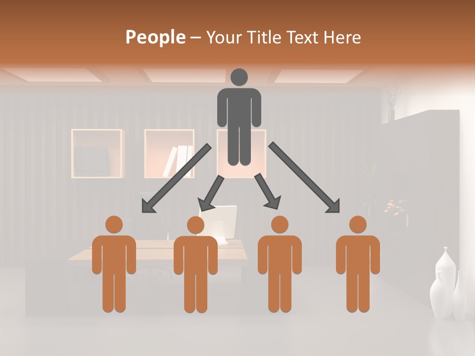 The Modern Office Interior Design (3D Render) PowerPoint Template