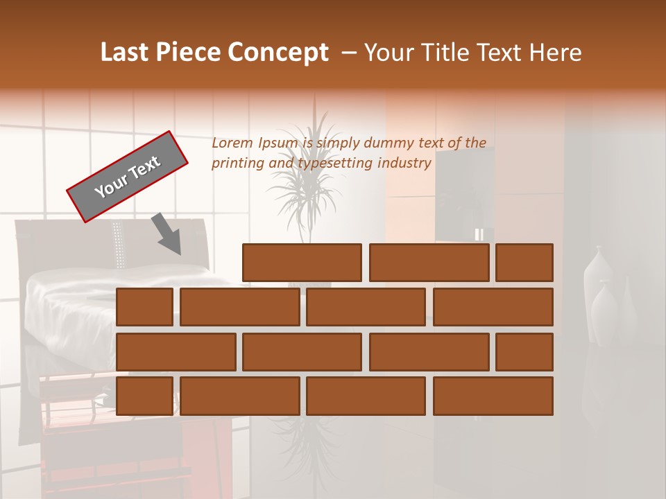 Modern Bedroom Interior Design (Computer - Generated Image) PowerPoint Template